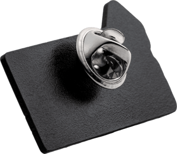 Butterfly clutch backing on a lapel pin