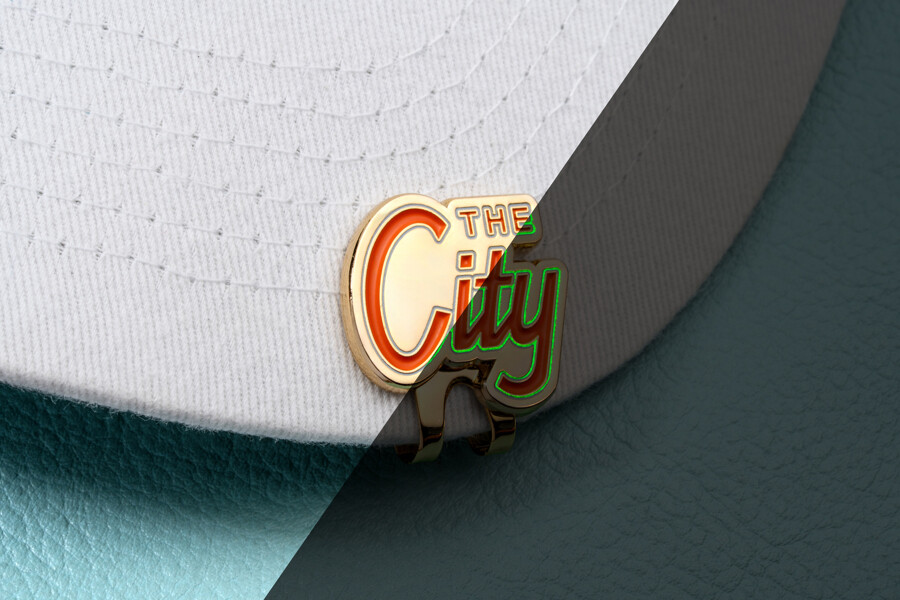 Glow in the dark lapel pin