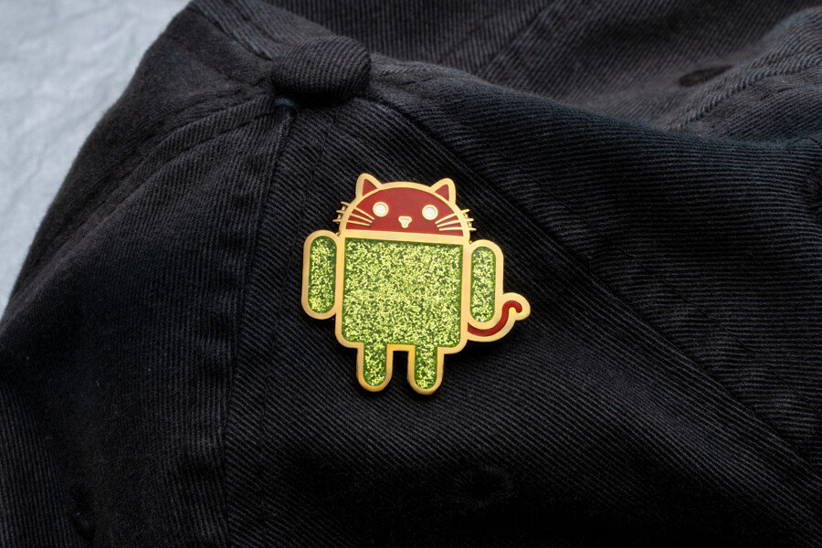 Glitter enamel lapel pin