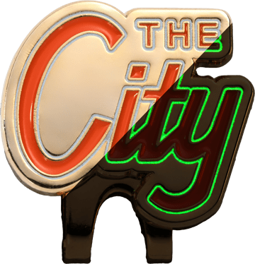 Glow in the dark lapel pin